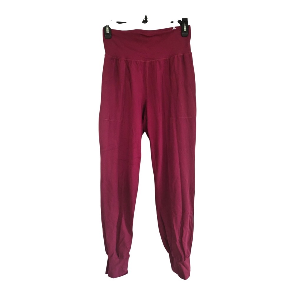 Athleta Salutation‎ Jogger Women's Small Burgundy PowerVita High Rise Athletic
